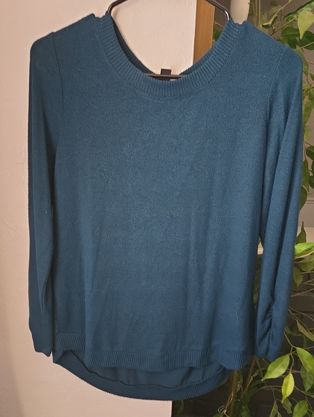 Teal Crewneck Women's Sweater - Classic Lightweight Knit